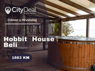 Odmor za pet osoba u prelijepoj Hobbit House Beli na samo desetak minuta od plaže!